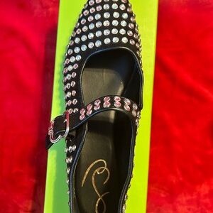 Sam Edelman Black Flats with Silver Accents